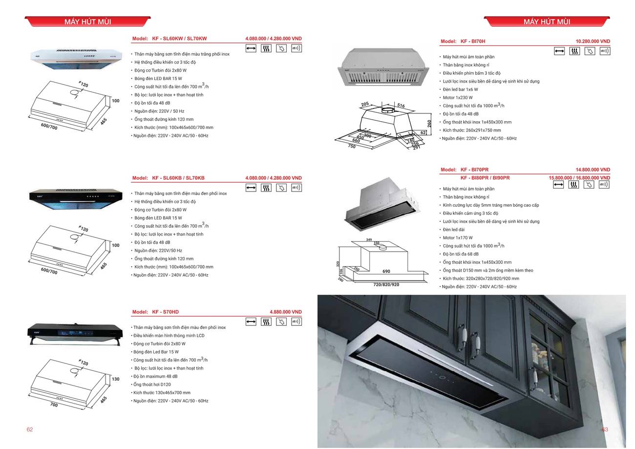 Catalogue và Bảng giá Thiết bị bếp KAFF mới nhất 2024 /Page 31